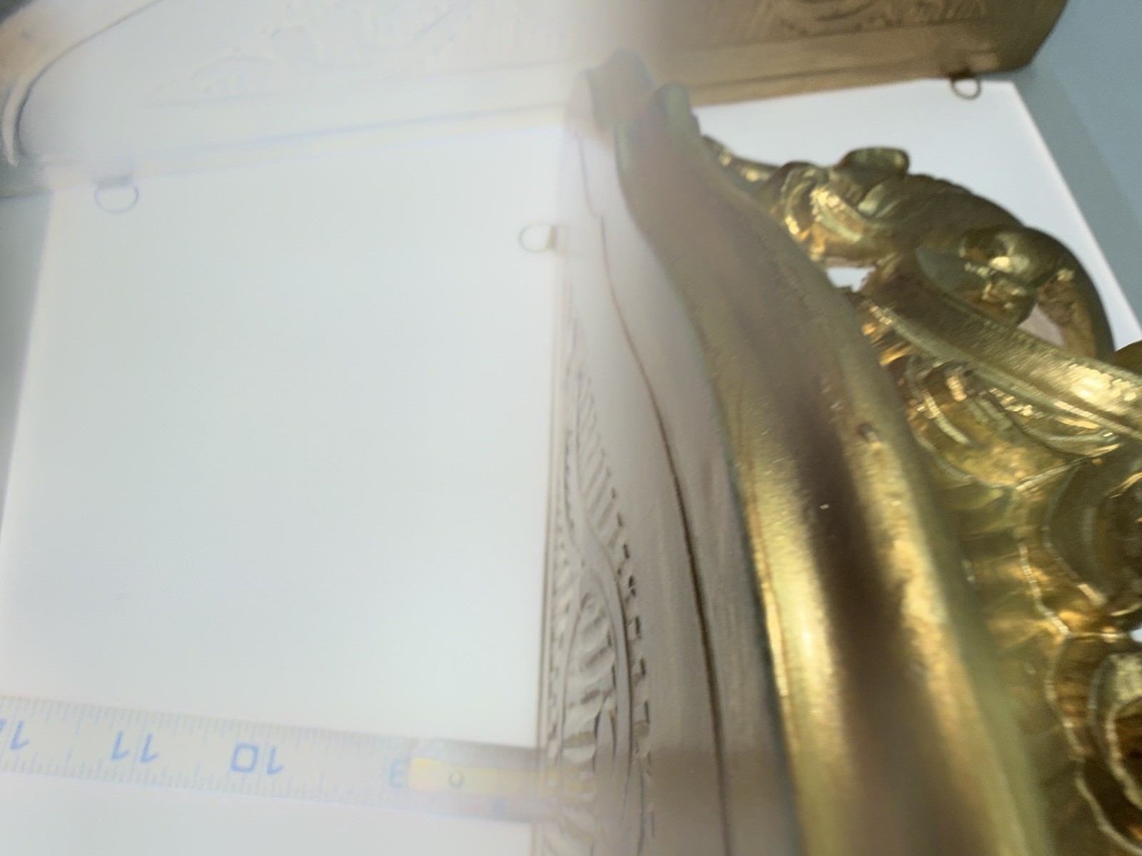 Vintage Euromarchi Italy Hollywood Regency Shelves Resin Gold Finish Wall Hang 2