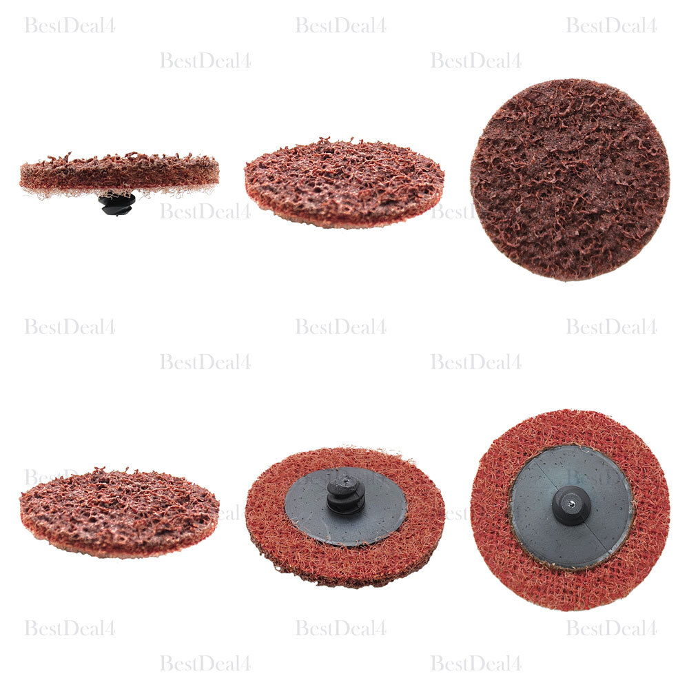 25 SET 2 Inch Maroon Quick Change Surface Prep Pads Conditioning Discs