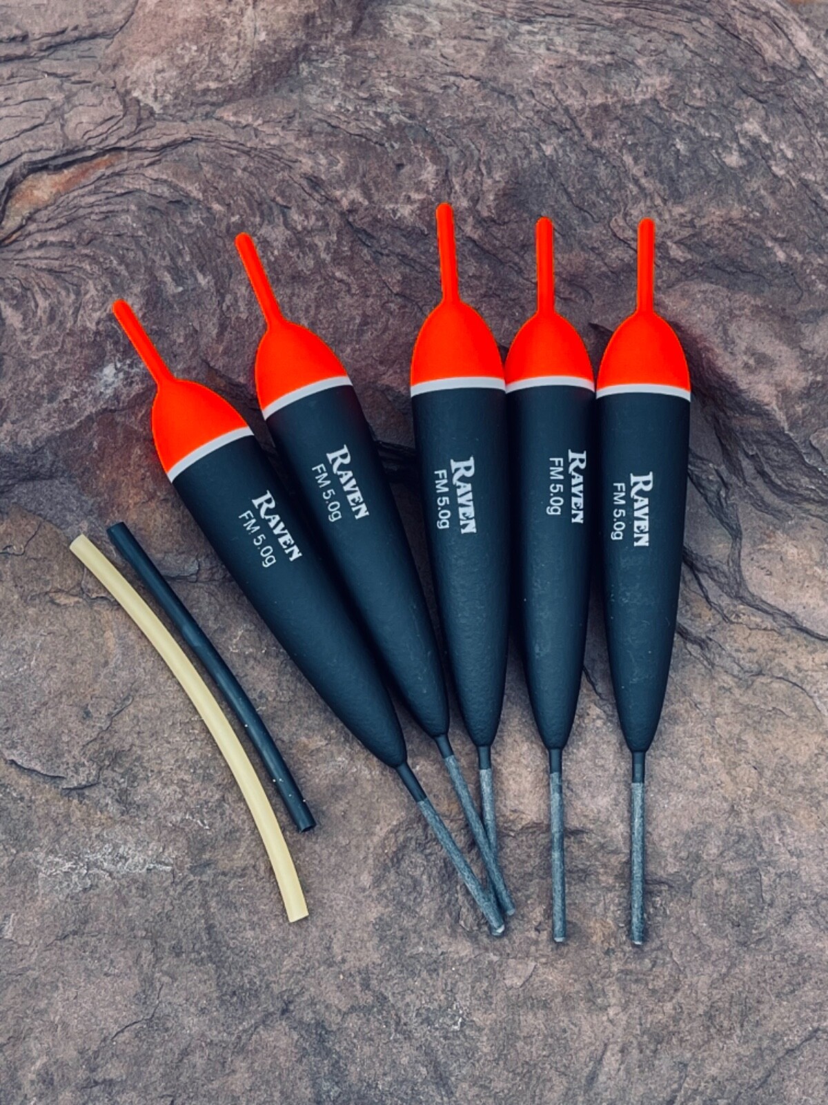 Raven Premium Balsa FM 5 Gram Floats, 5 Pack with Tubing