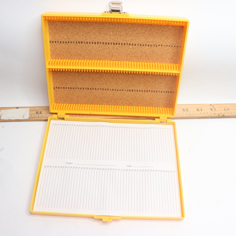 Microscope Slide Box Yellow 82003-412