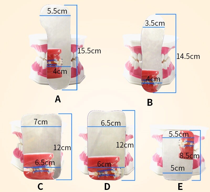 Dental Orthodontic Photo Mouth Mirrors Intraoral Two-sided Glass Reflector Set