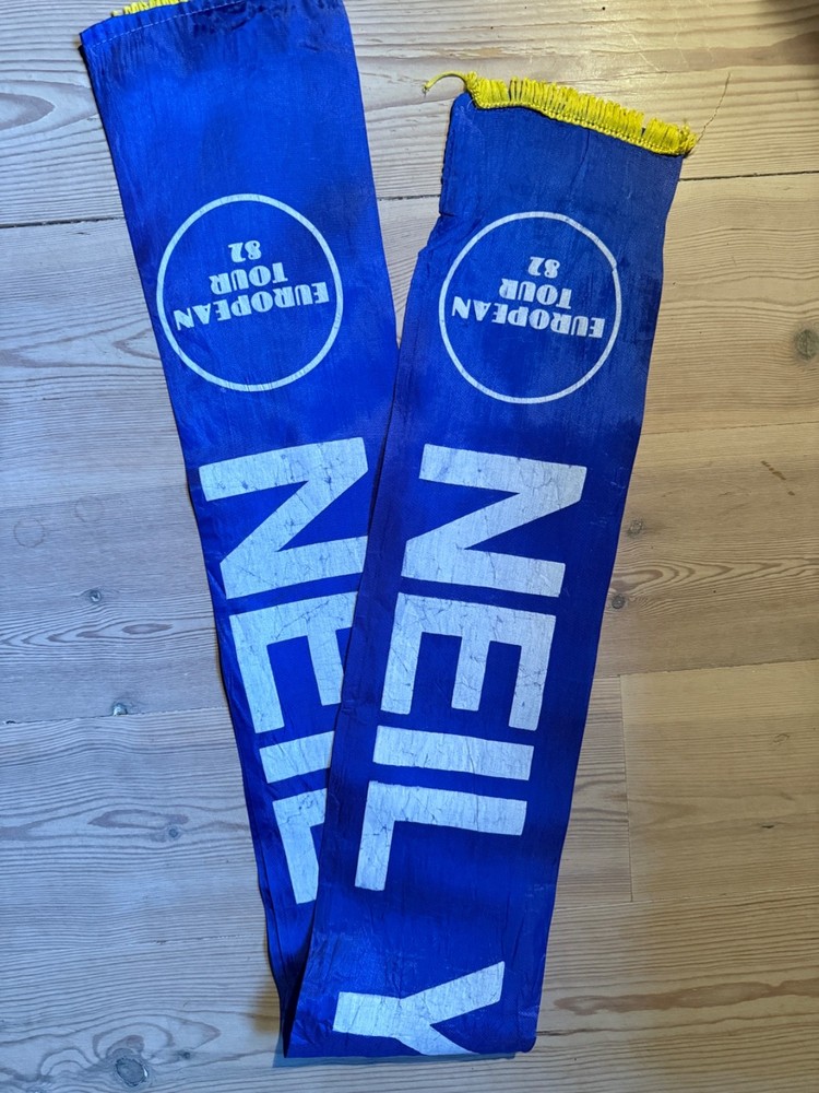 Neil Young original concert scarf European tour 1982