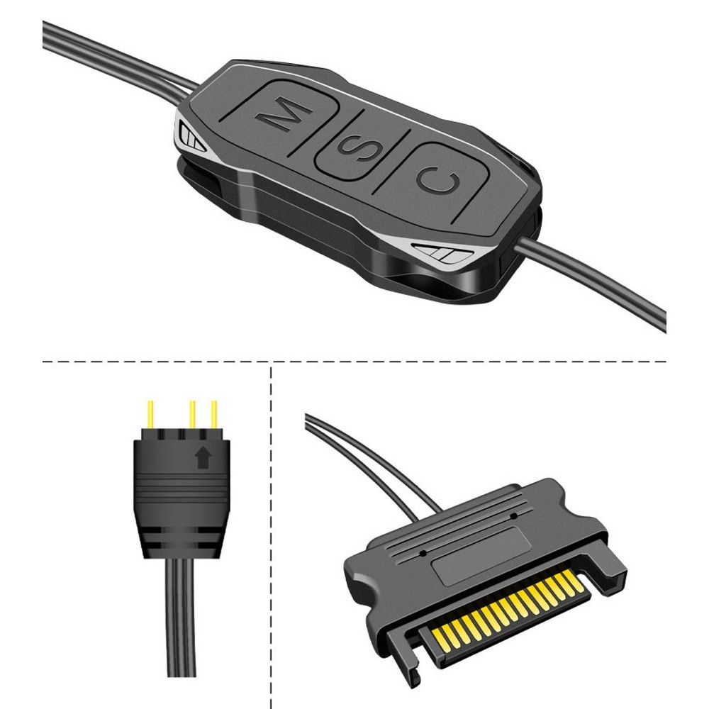 AR-1 RGB Controller Cable 5V 3 Pin to SATA AURA ARGB Mini Control Controller D
