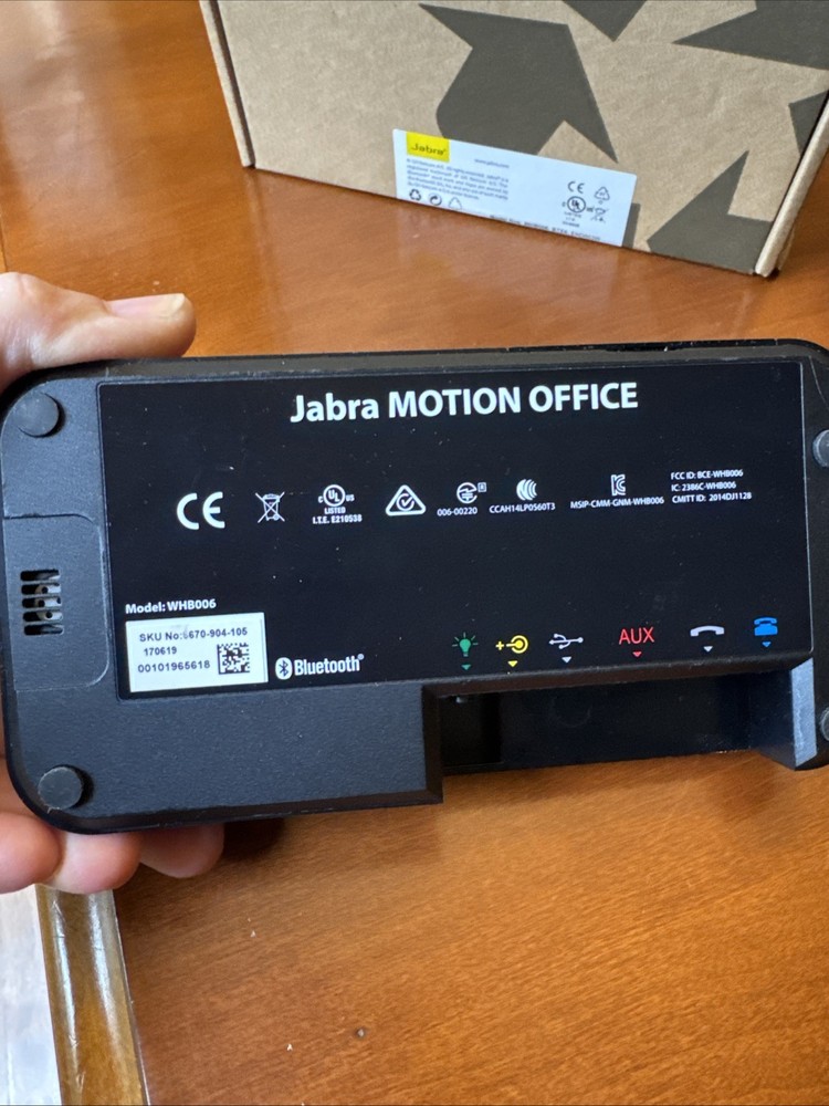 Jabra Motion Office UC Bluetooth Headset - Touch Screen WHB006