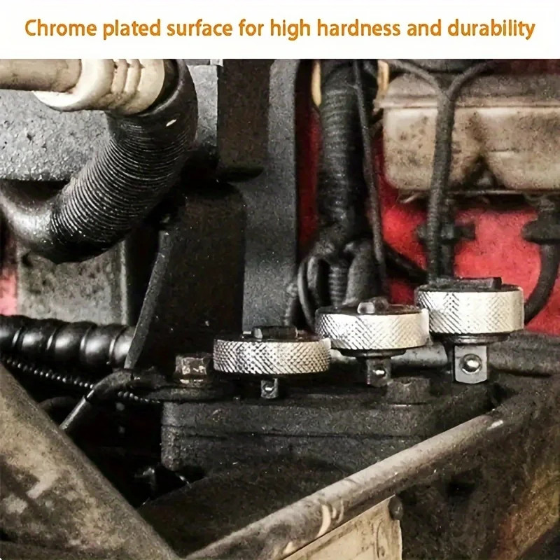 Mini Palm Ratchet Socket Wrench Reversible Handle for Tight Spaces