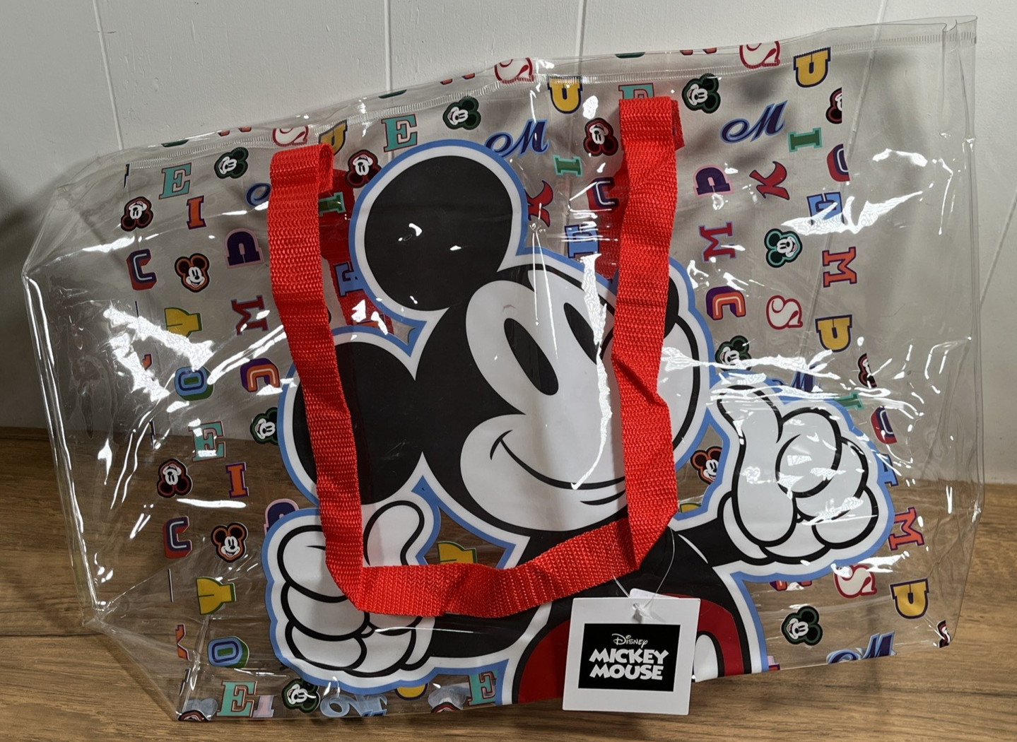 Disney Mickey Mouse Tote Clear Tote Bag NWT Trending