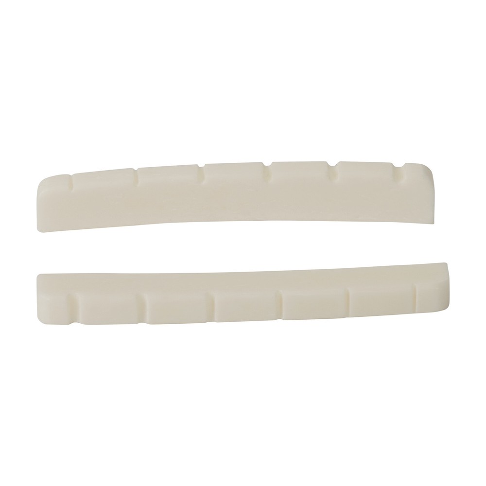 2x Curved Base 7.25"/9.5"/10" Radius Bone Nut White/Unbleached Slotted Bone Nuts