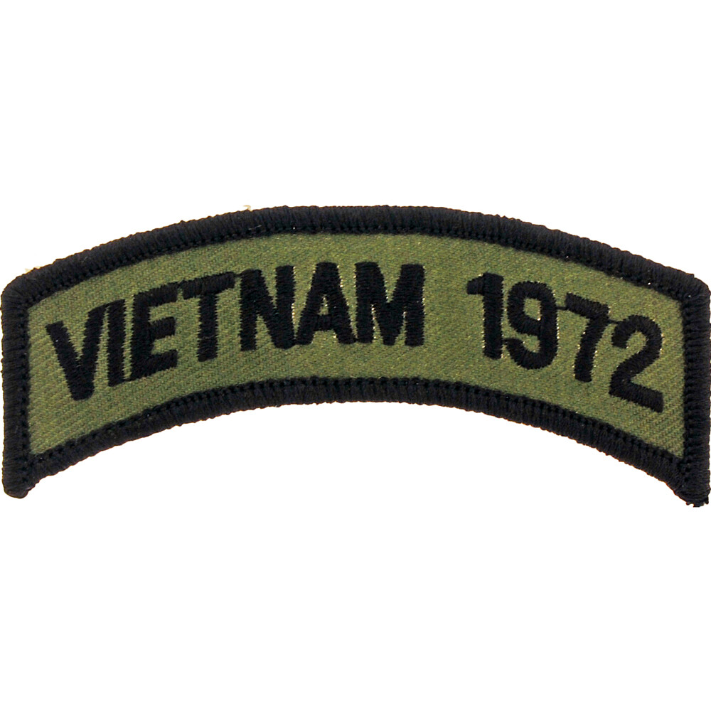 VIETNAM TAB "VIETNAM 1972" (SUBDUED) Embroidered Shoulder Patch 3-1/2" (832)