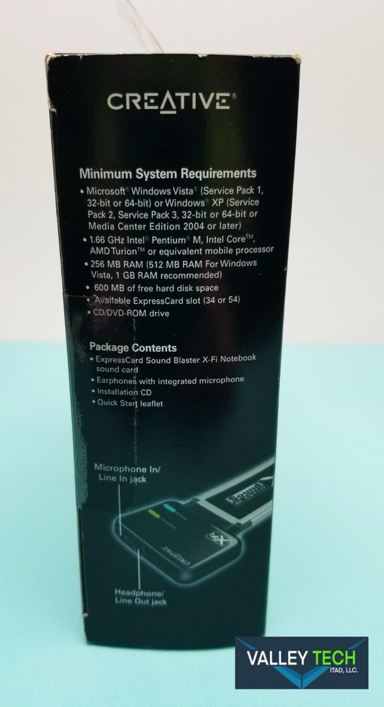 Creative Express Card Sound Blaster X-Fi Notebook