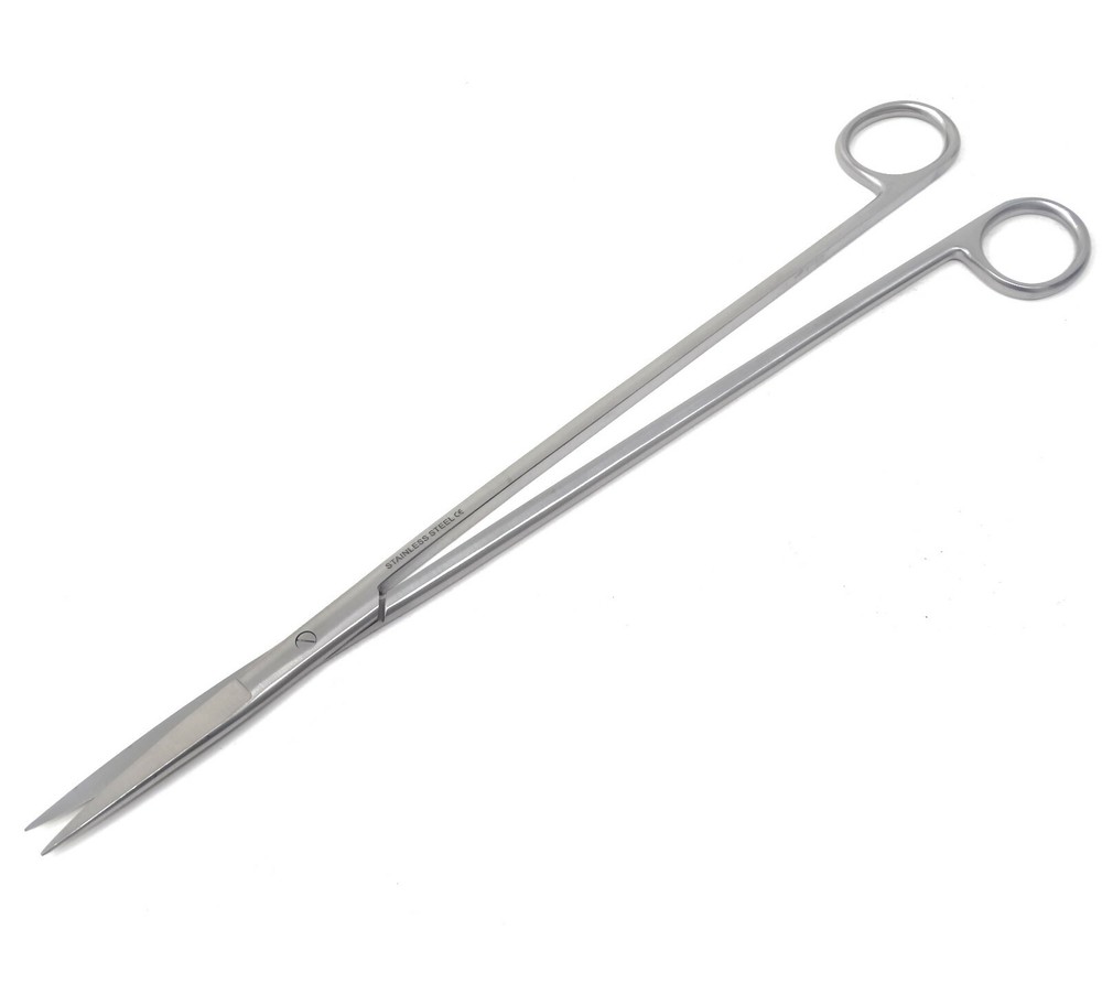 Long Handle Aquascaping Fish Aquarium Cleaner Scissors Straight 12" Sharp/Sharp