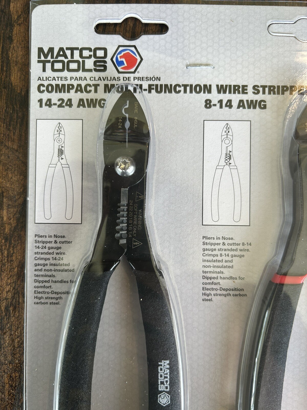 Matco MFWS2A Compact Wire Stripper Multi-Function Set 14-24 AWG 8-14 AWG