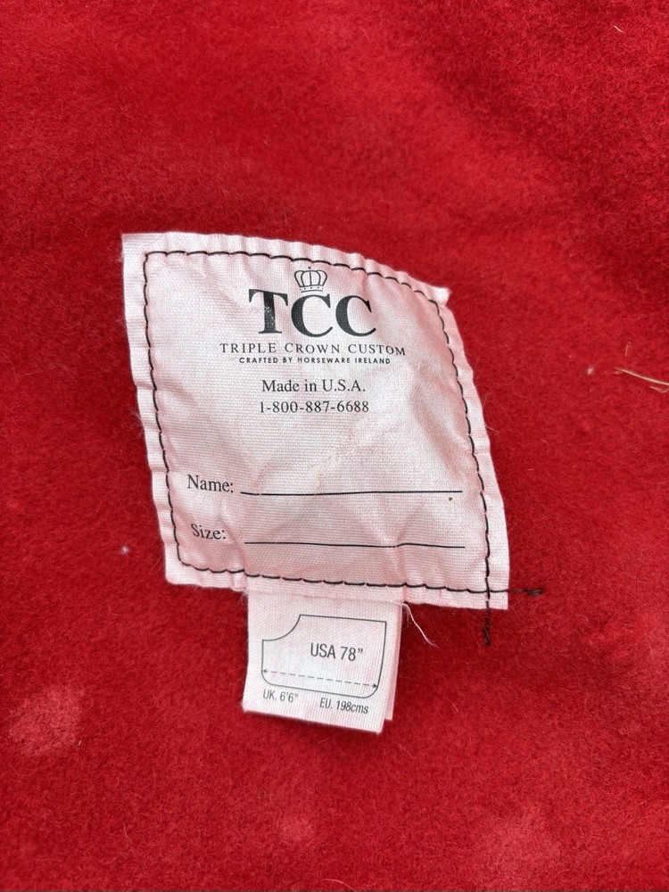 78” Triple Crown Custom Blanket - HAS SEVERAL FLAWS!!