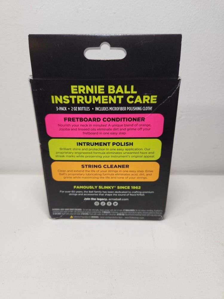 Ernie Ball Instrument Care 3 Pack
