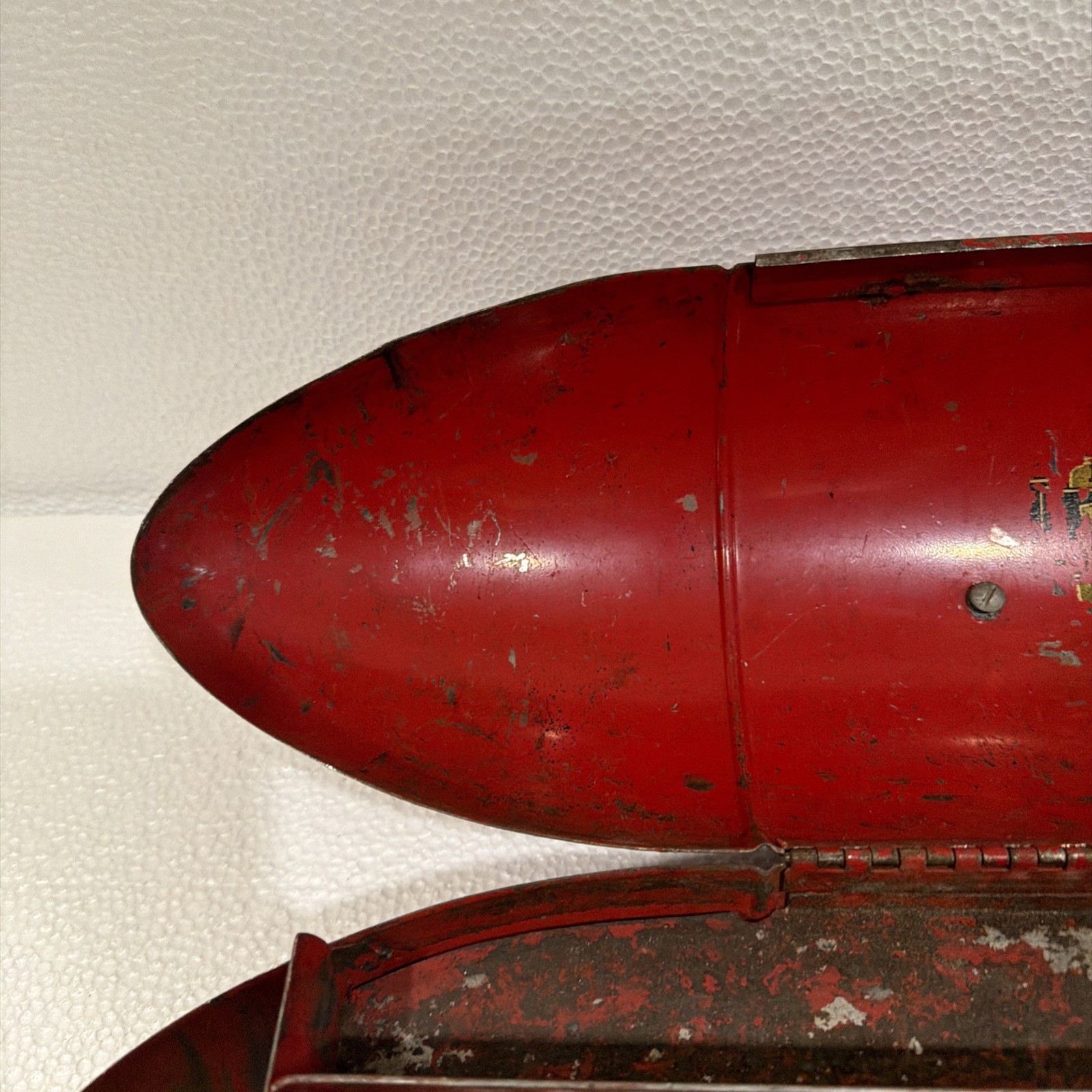 Vintage Blackhawk Torpedo Tool Box Garage Tools Hot Rod Red Rocket Style 1950's