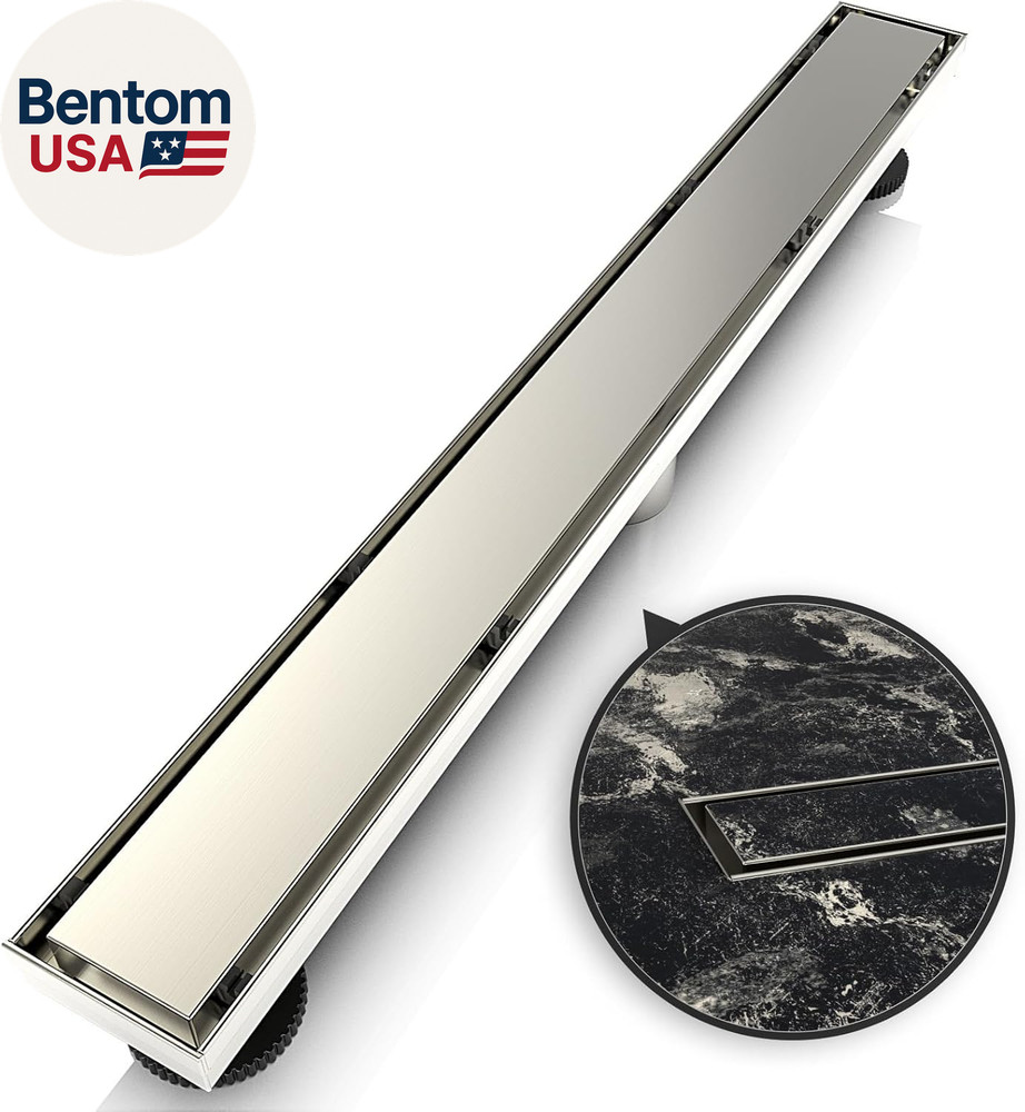 36 Inch Linear Shower Drain Rectangular Floor Drain with Accessories Reversible