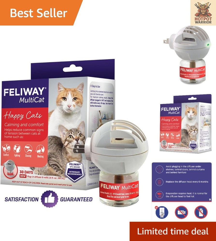 Pheromone Diffuser Starter Kit – 700 sqft Coverage for Multi-Cat Harmony