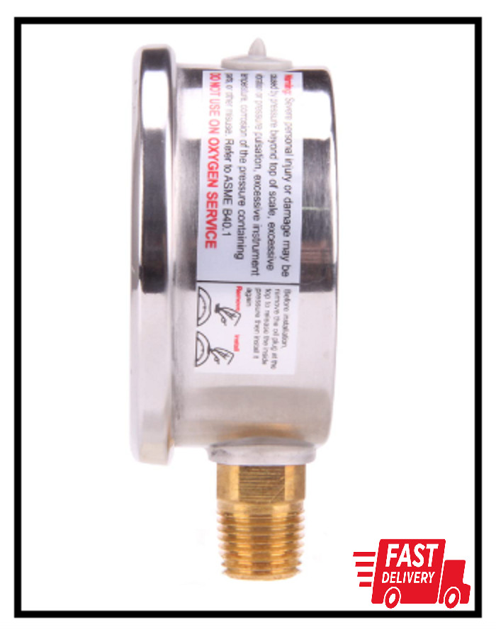 0-100 PSI/kPa Water Pressure Gauge, Glycerin Filled,psi Gauge