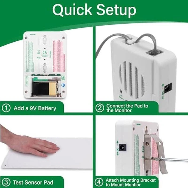 Smart Caregiver Alert Systems Fall Prevention Monitor Weight Sensing Chair Pad