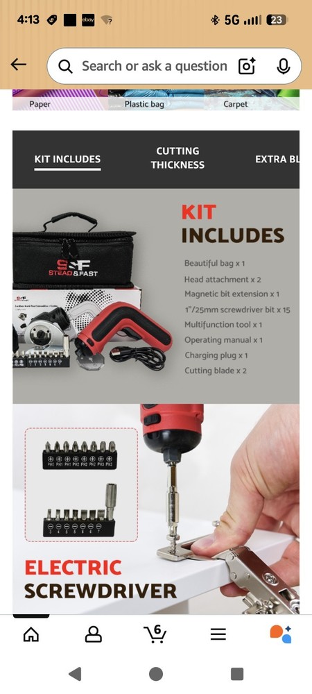 electric scissors and screwdriver