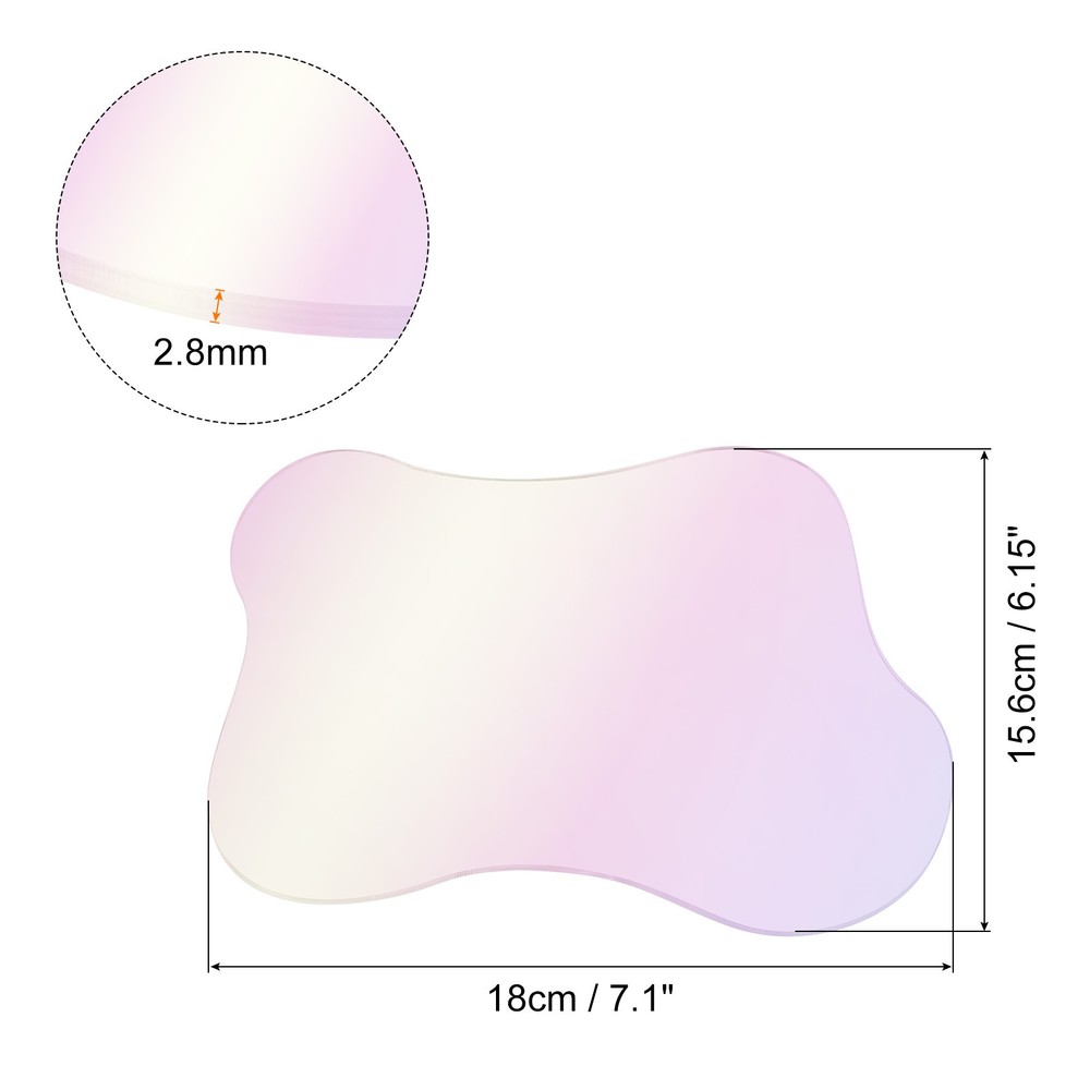 2pcs Acrylic Irregular Coasters, Cloud Shape Cup Mat Coffee Mug Pad Multicolor