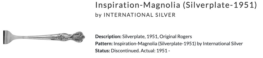 Medium Solid Cold Meat Serving Fork Inspiration-Magnolia Silverplate 1951 Intern