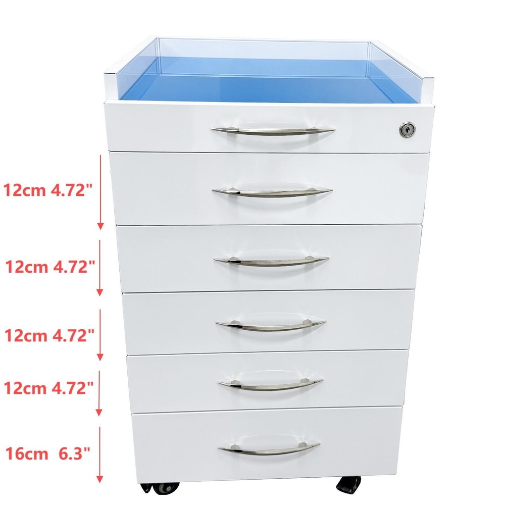 Removable Storage Cabinet with Two Separate Trays Assistant's Mobile Cabinet