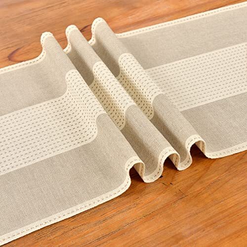 Linen Table Runner, Farmhouse Macrame Table Runners 60 13"×60" Light Coffee