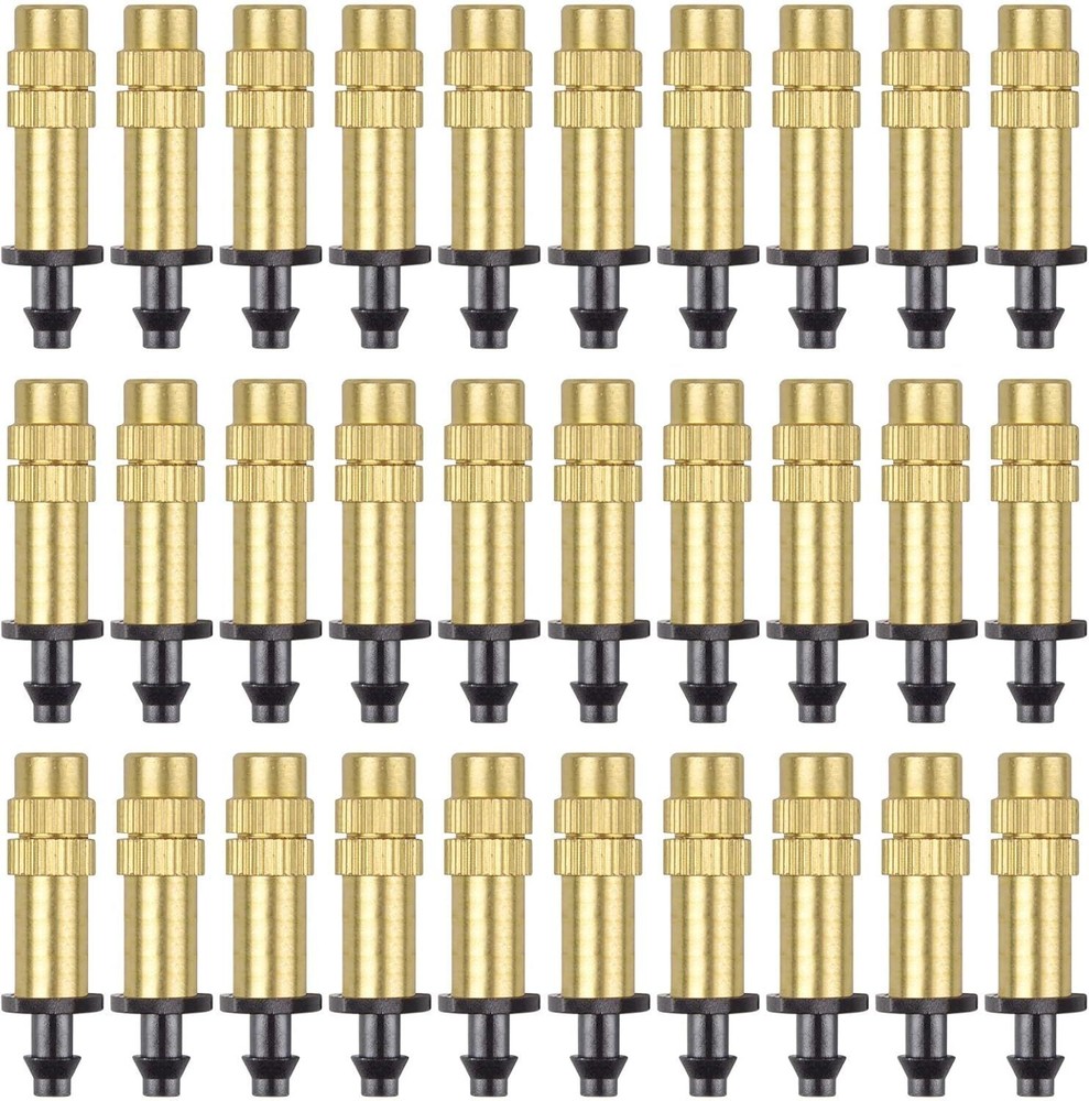30PCS 1/4" Adjustable Copper Atomizing Nozzle Drip Irrigation Sprayer 4/7Mm Ato