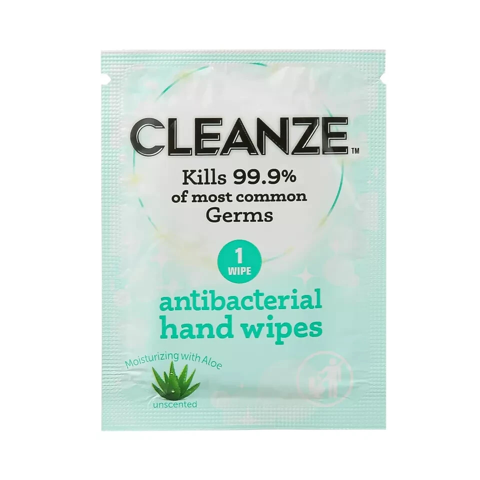 2 X Antibacterial Hand Sanitizing Individual Hand Wipe Packets,total 100 PC