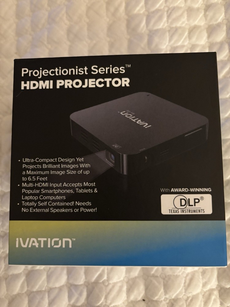 Ivation Pro4 DLP Wireless Mini Projector HDMI Portable projector