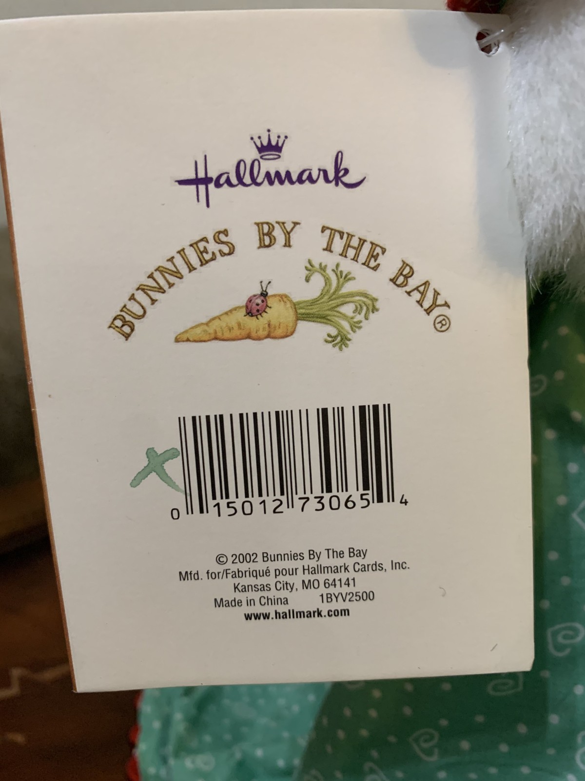 Bunnies By The Bay Gabigail Goodness 20" Bunny Hallmark 2002 Tag & Stand