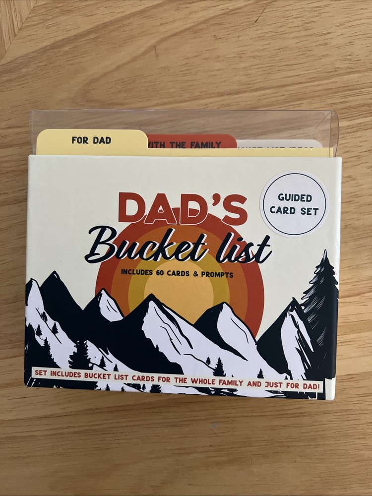 Dad’s Bucket List Guided Card Set Unused, Package Wear. Eccolo