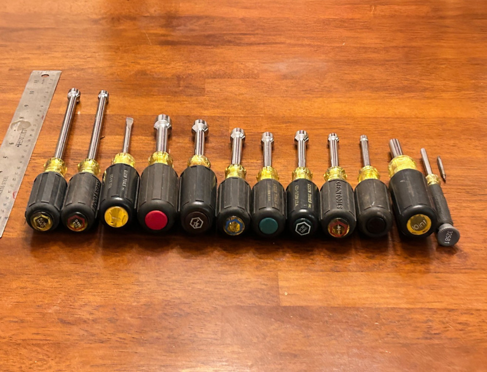 15pc. Klein Magnetic & Non-magnetic Tip Nut Drivers, Plus additional Tools