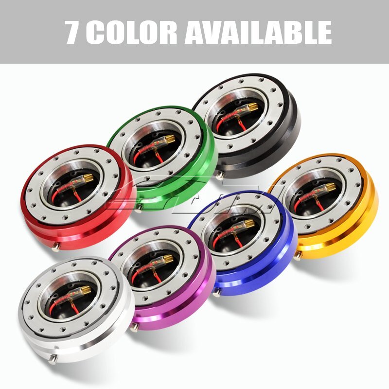 1" Silver 6-Hole Steering Wheel Short Quick Release Hub Adapter Universal