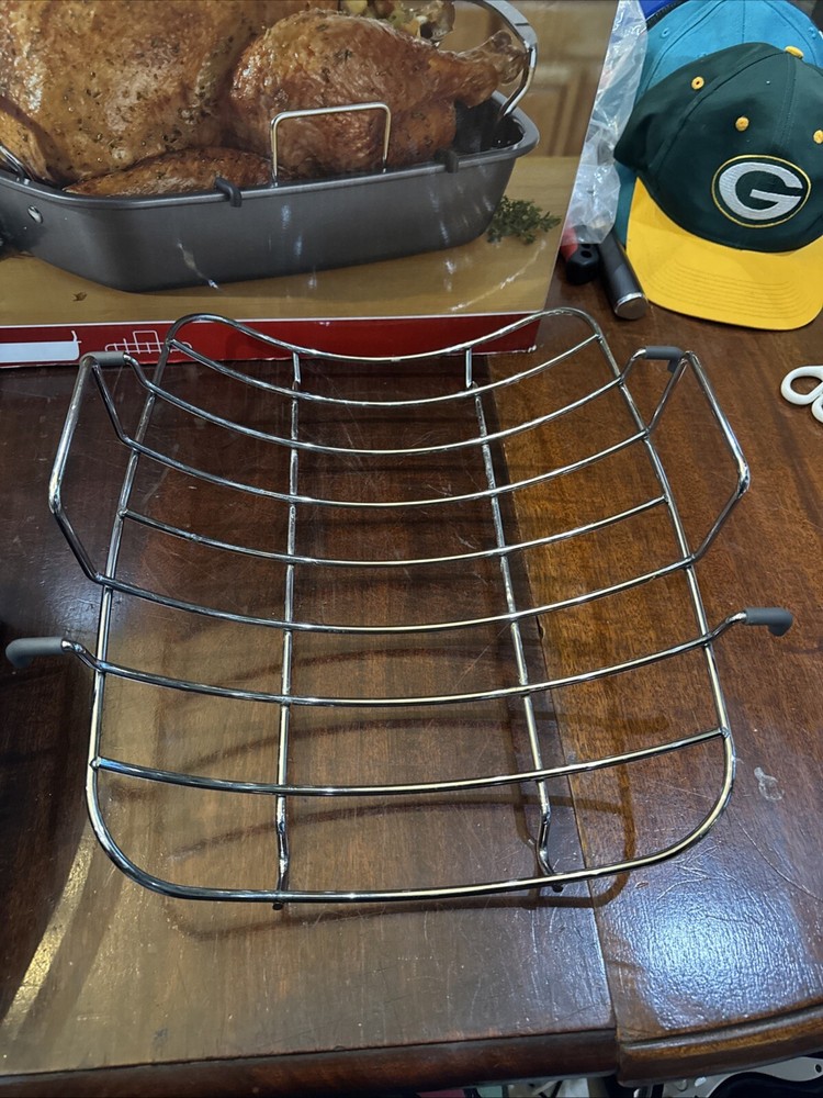 KitchenAid Roaster Pan Floating Rack Extra Large 17x13 up to 25lbs Has Issues