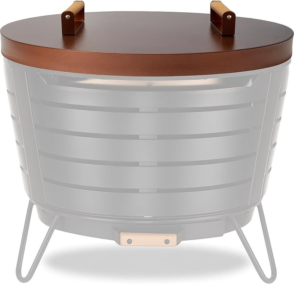 Febtech Solid Firepit Lid 25.5 Inch - Compatible with Fire Pit Inside up to 23"