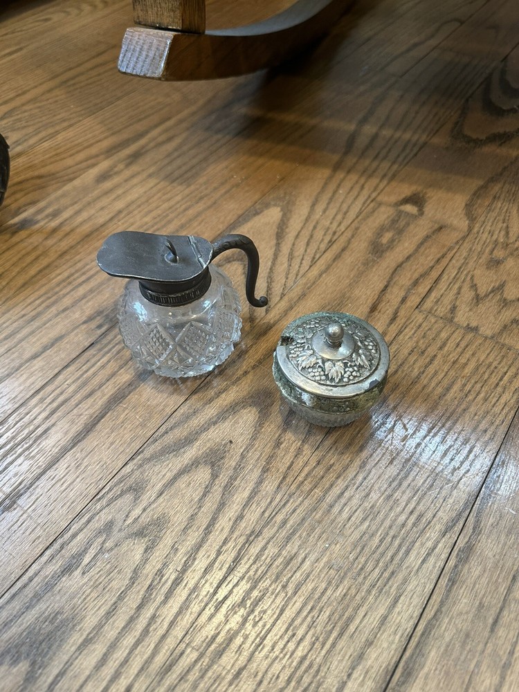 Crystal And Silver Tea Set Accessories