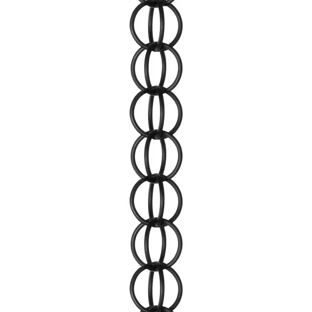 8.5 Ft. Aluminum Ring Rain Chain (Black)