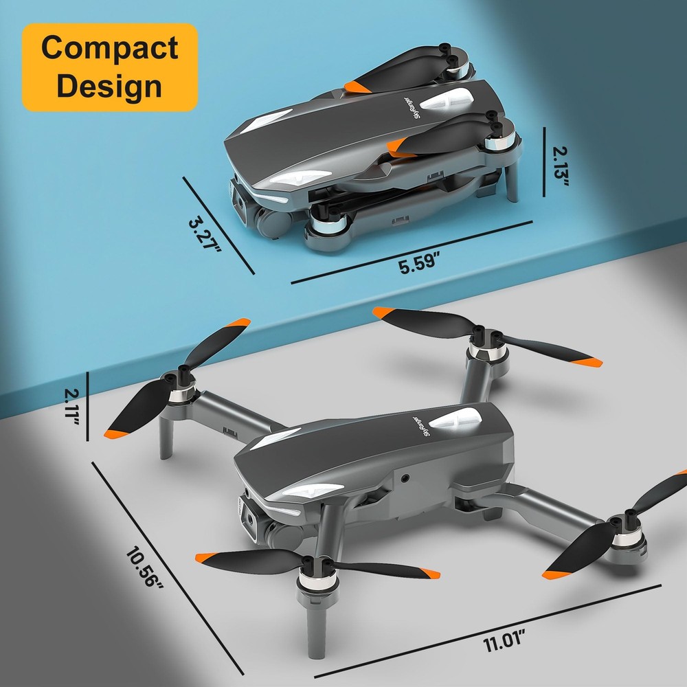 Drone with 1080P, RC Quadcopter Foldable Mini Drone for Beginners, Key Start/...