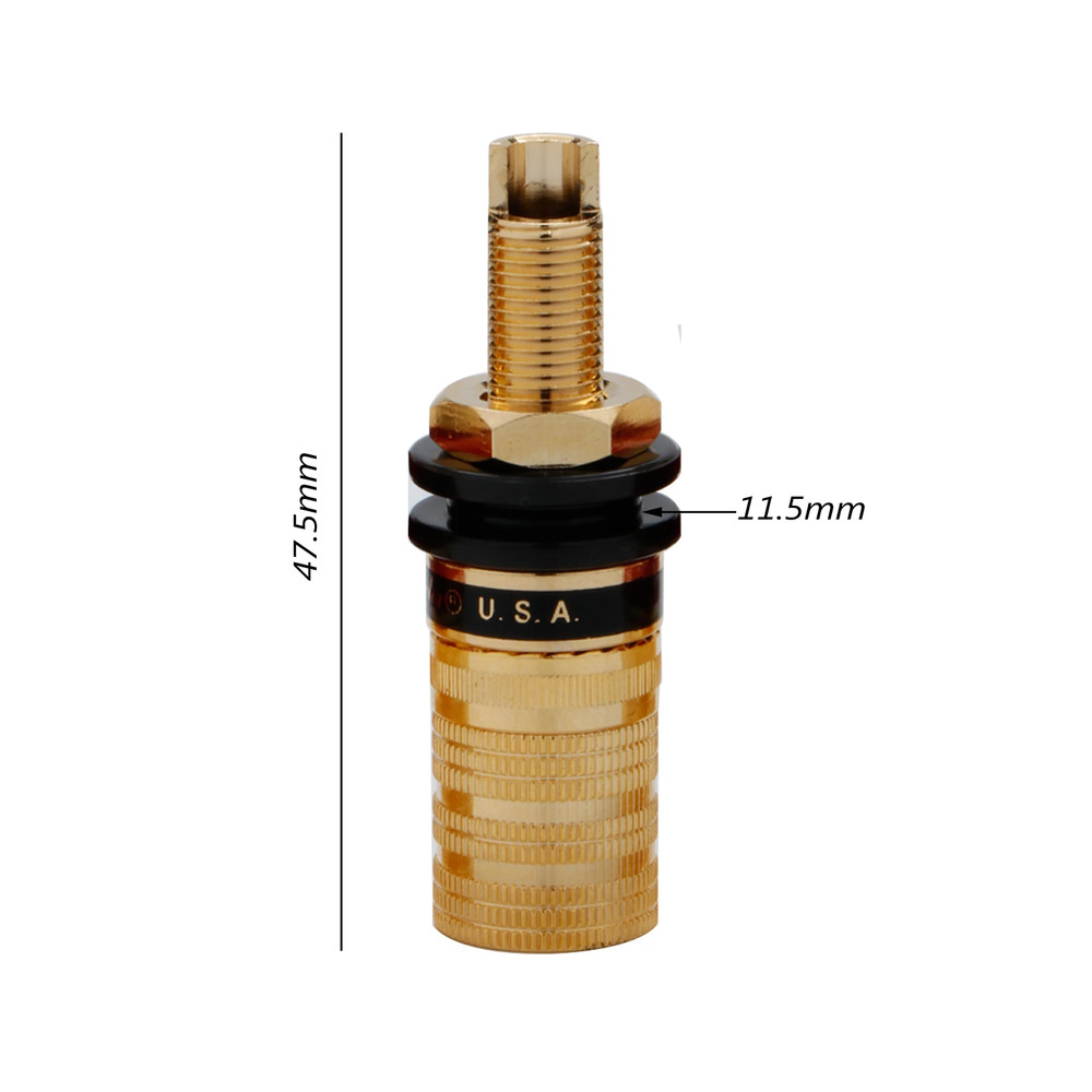 4pcs CMC 838 Pure Copper Conductor Long Short Binding Post HIFI Speaker Terminal