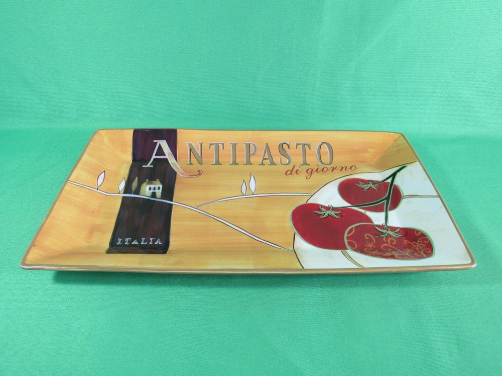 Pier 1 Cucina Antipasto Rectangular Serving Tray 18x10in Discontinued