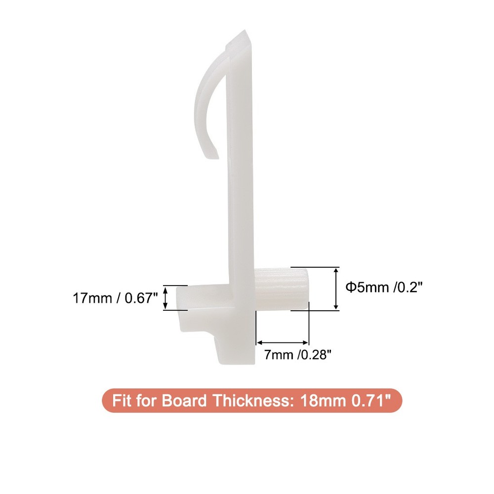 Shelf plugs support, 5mm shelf -, locking bracket shelf pin, 20pcs