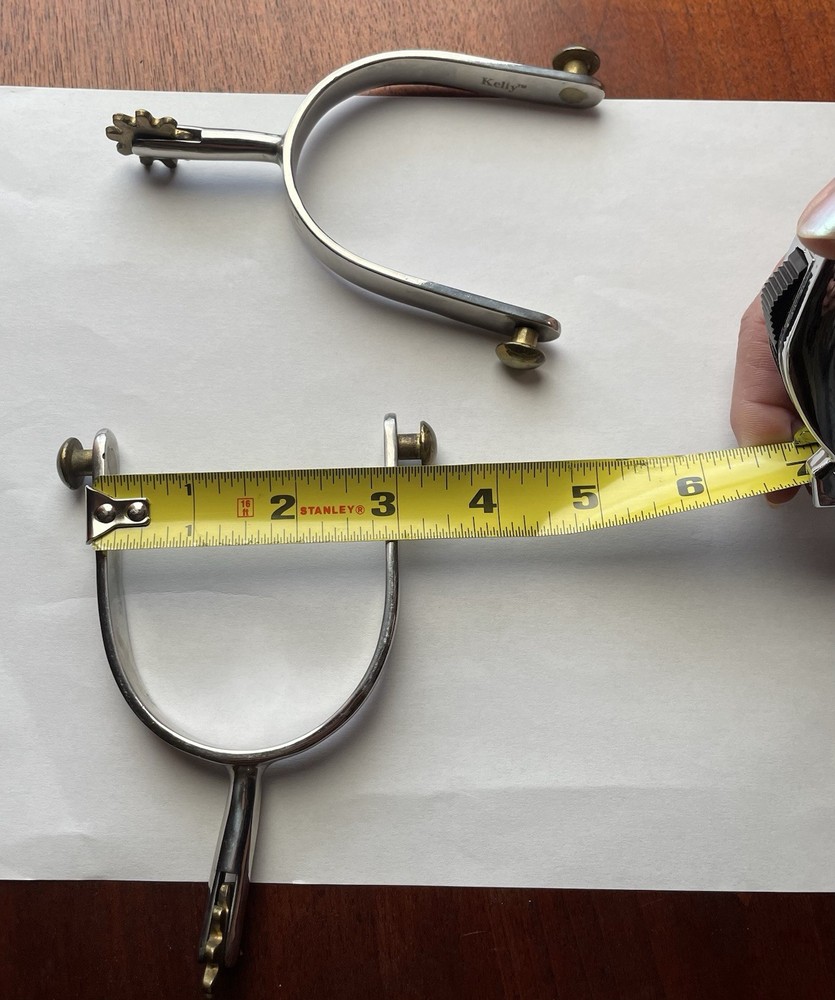 Kelly Silver Star Brass Button Spurs