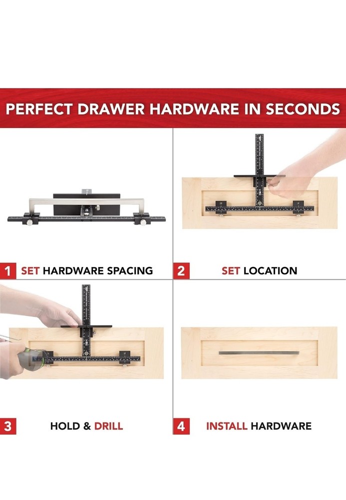 Cabinet Hardware Tool for Knobs and Pulls by True Position Tools