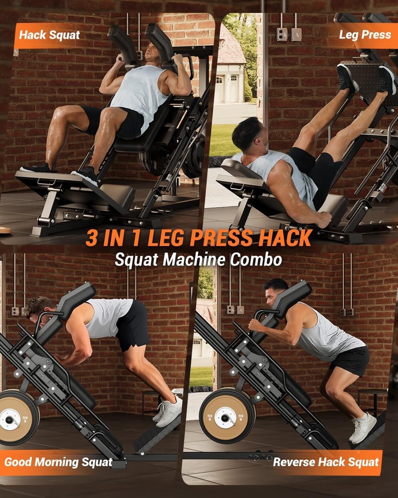 3 in 1 Leg Press Machines Professional Hack Squat Machine Workout Equipment