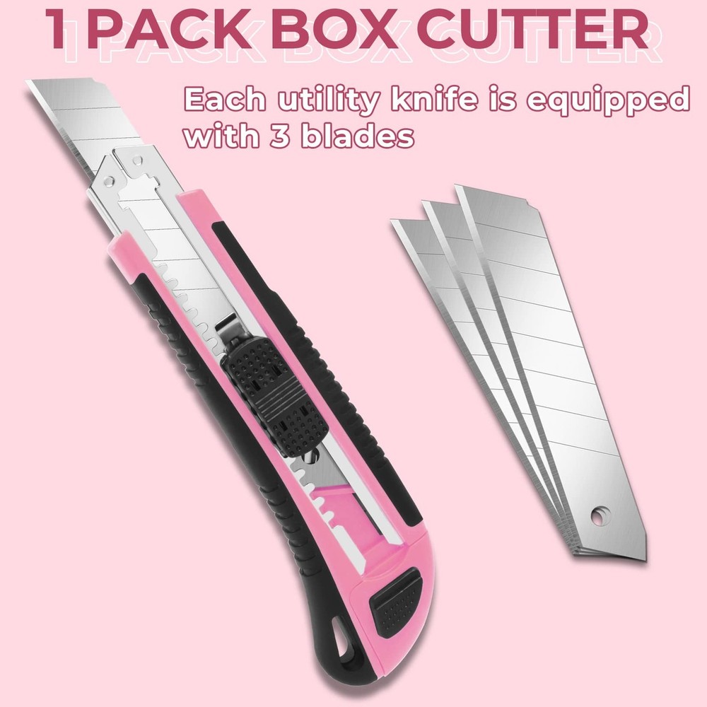 Box Cutter, Box Cutter Retractable Self Loading, Heavy Duty Utility Knife, 18...