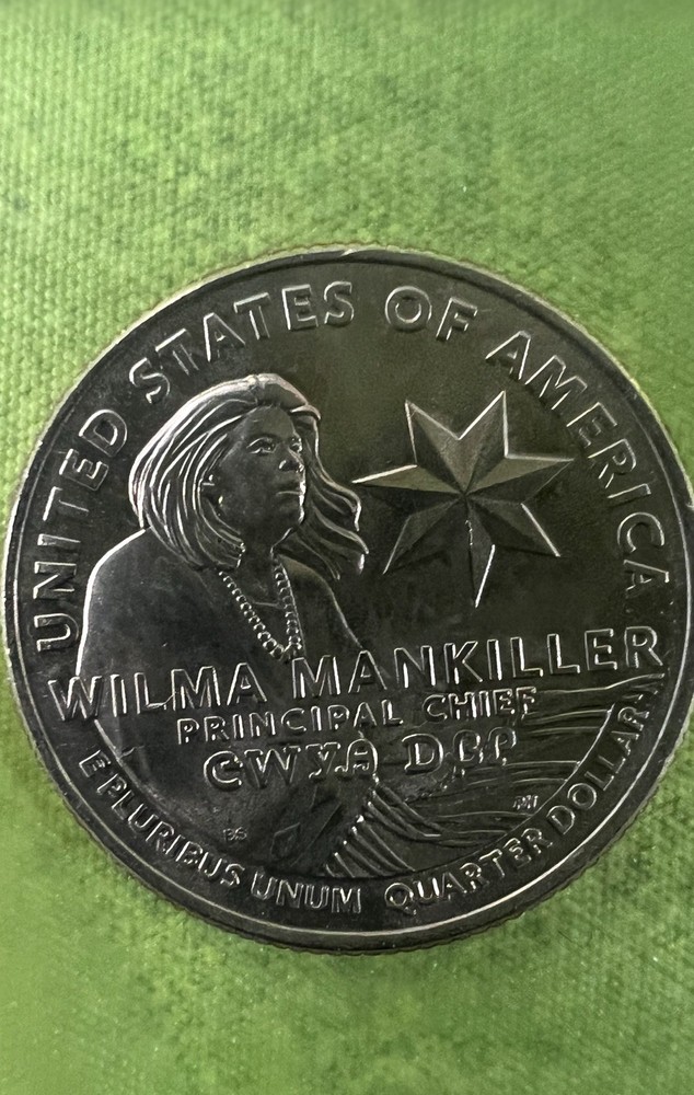 ERROR 2022 P Wilma Mankiller Quarter Error Coin Mint "IN COD WE TRUST" Rare MINT