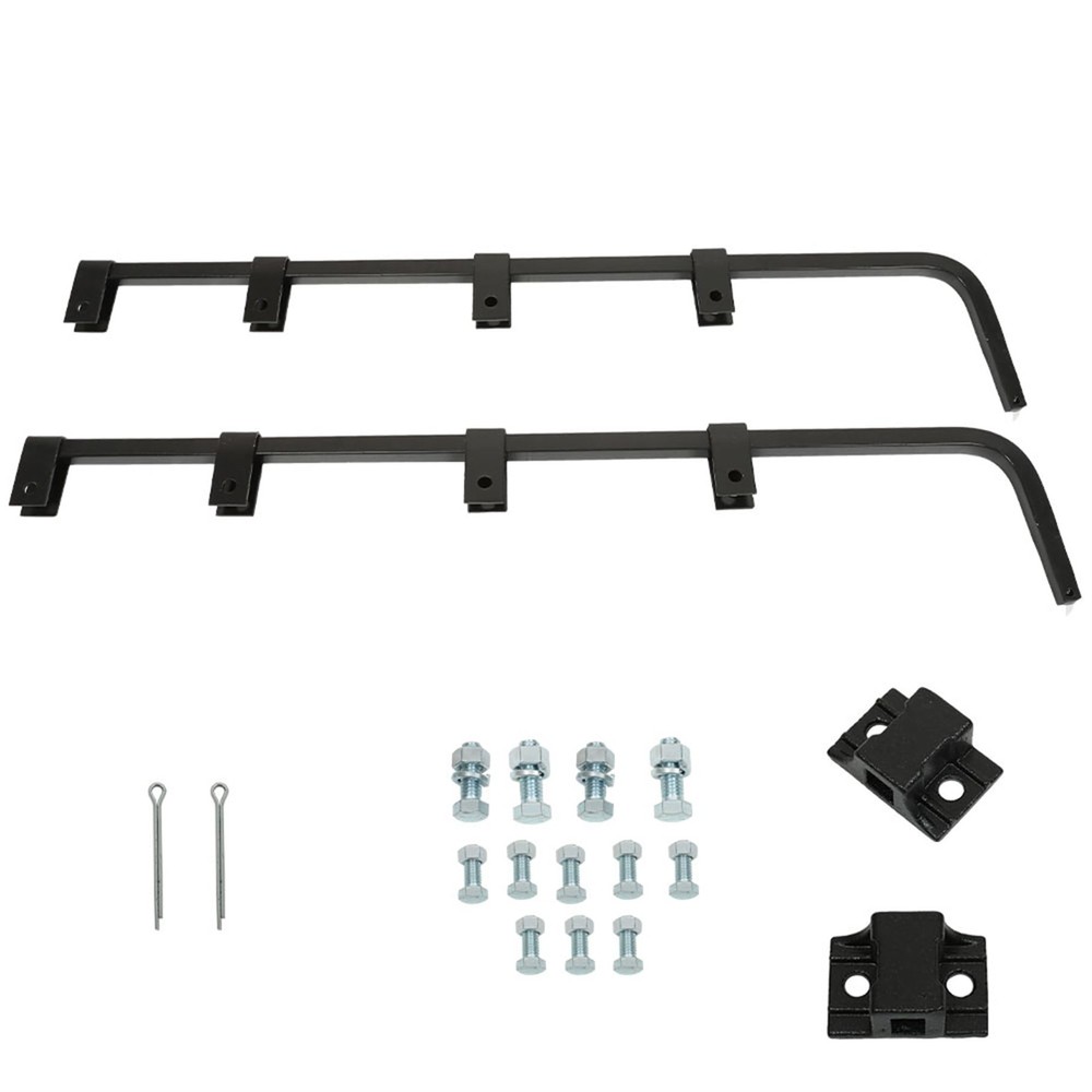 1 Pair Mud Flap Hanger Bracket Kit Black-Coated Replacement for 30 Straight