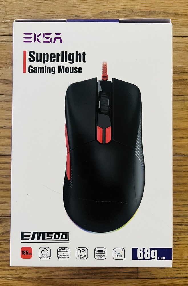 EKSA Gaming Mouse 16000 DPI Optical Sensor 8 Programmable Buttons RGB Wired