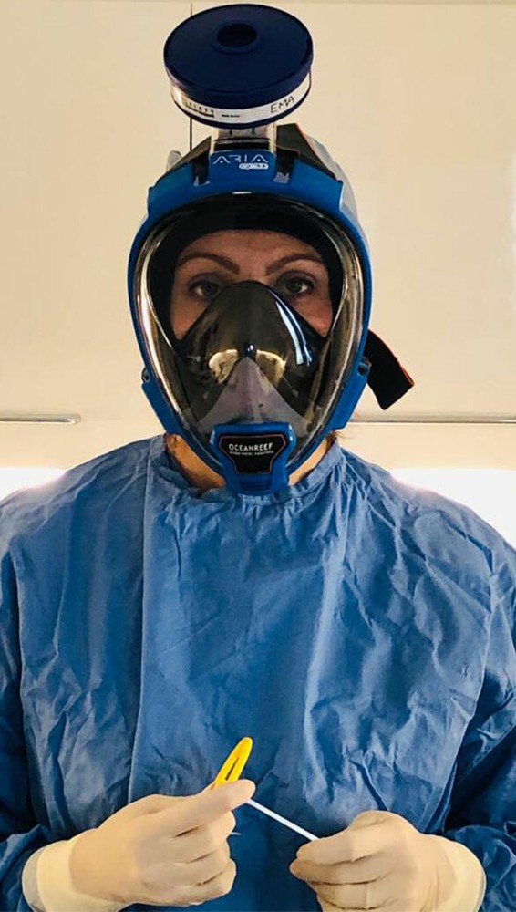 Ocean Reef Full Face Mask Adaptor & Filter for Hospitals, MD's, ETC. - Closeout!